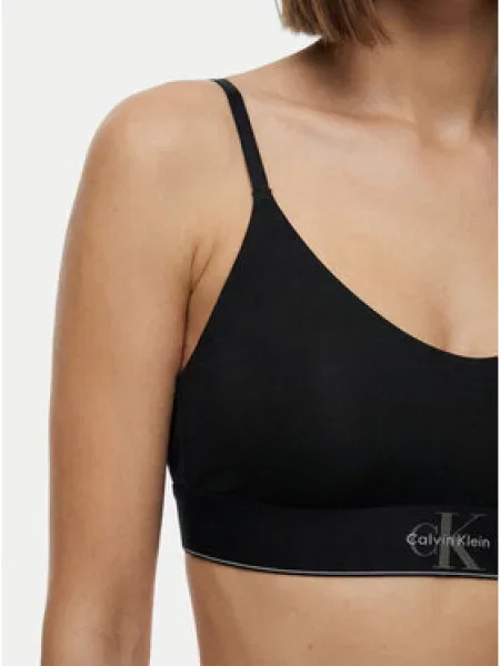Spodní prádlo Calvin Klein Jeans UNLINED BRALETTE bílé