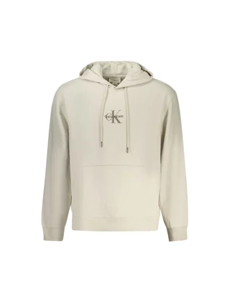 Bluza z kapturem Calvin Klein Jeans biała
