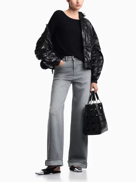 Широкі джинси Emporio Armani сірий