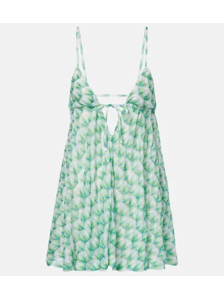 Rochie Missoni cu model floral de costum verde