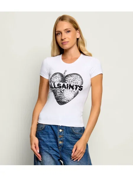AllSaints Tricou Reflect Stevie alb