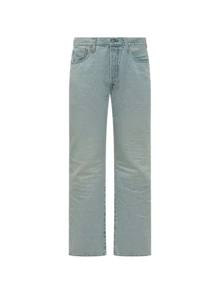 Decupat blugi drepți Levi's® zdrențuiți conici albastru