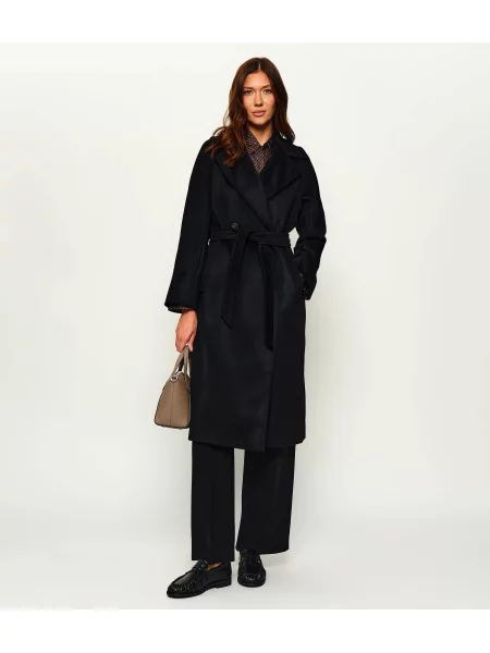 Weekend Max Mara Palton de primăvară-toamnă DRESINA' negru