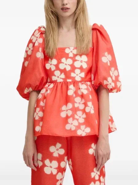 Bluză Stine Goya cu model floral roșu