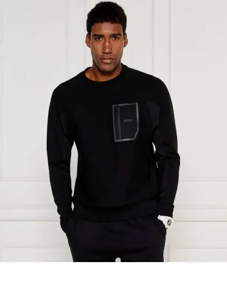 BOSS GREEN Hanorac negru