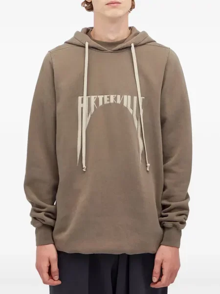 Hanorac cu glugă Rick Owens cu broderie maro