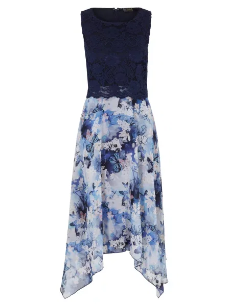 Bonprix Rochie de vară crem / bleumarin / deschis / roz pudră albastru