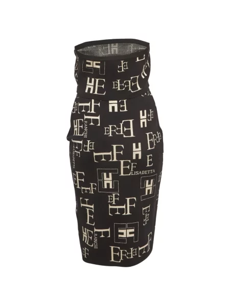 Fustă midi Elisabetta Franchi tricotate negru