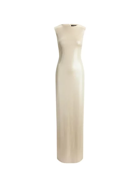 Rochie maxi Lauren Ralph Lauren din jerseu cu decolteu barcă