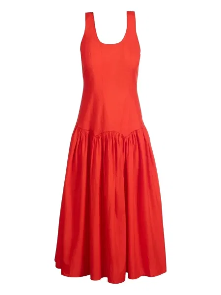 Rochie midi Merlette până la genunchi de costum roșu