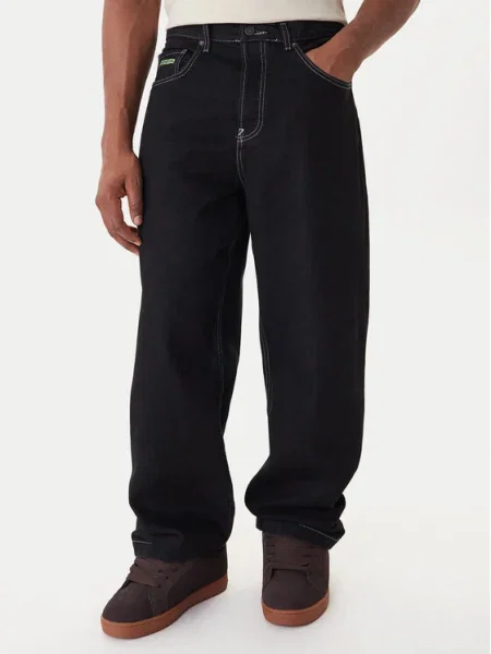 DC Shoes Blugi Worker Baggy Denim Rbt Baggy Fit negru