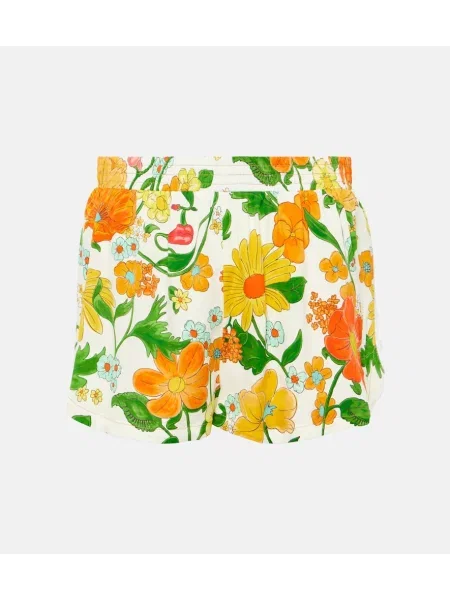 Kraťasy Stella Mccartney s potiskem oranžové