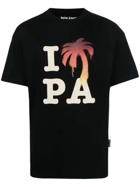 Tricou Palm Angels cu imagine negru