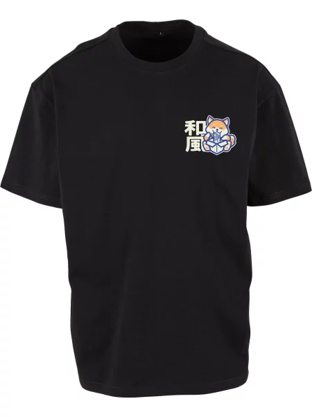 Mister Tee Tricou Yummy Noodles albastru deschis / gri deschis / portocaliu deschis negru