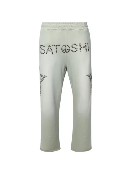 Pantaloni Satoshi Nakamoto cu tepi alergare