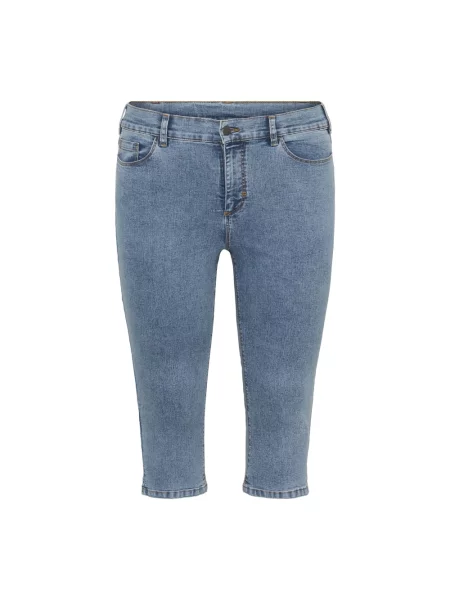 Jeansy do kostek Kaffe Curve niebieskie