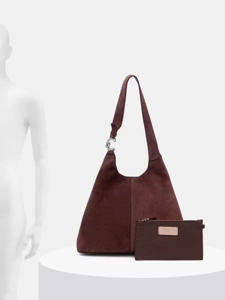 Coccinelle Shopper táska + tarisznya Coccinelle C-Easy | hasított bőr piros