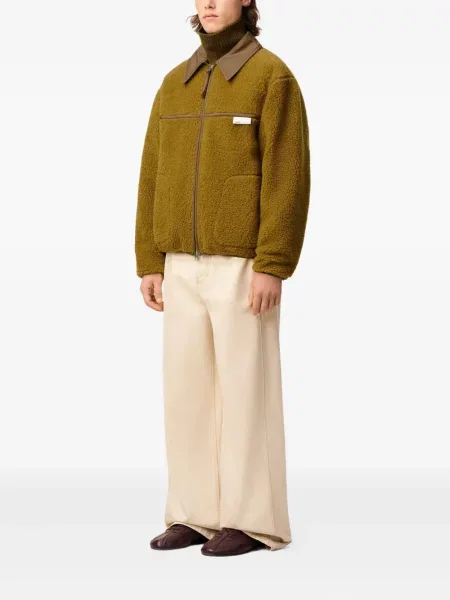 Geacă Ami Paris din fleece verde