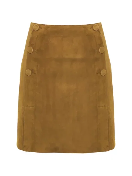Reversibil fusta mini Yves Salomon maro