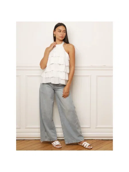 Top La Modeuse alb