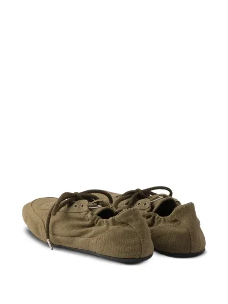 Sneakerși Prada din canvas verde