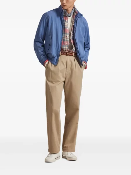 Șapcă Polo Ralph Lauren cu broderie din țesătură twill în carouri albastru