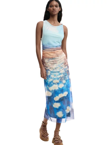 Sukienka Desigual niebieska