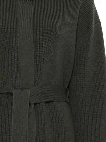 Cu centură cardigan Lorena Antoniazzi tricotate verde