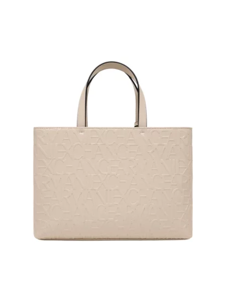 Shopperka Armani Exchange elegancka beżowa