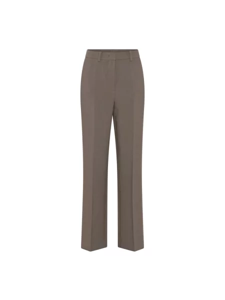 Spodnie garniturowe Bruuns Bazaar klasyczne brązowe