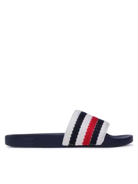 Natikači Tommy Hilfiger Essential Pool Slide Écru bela