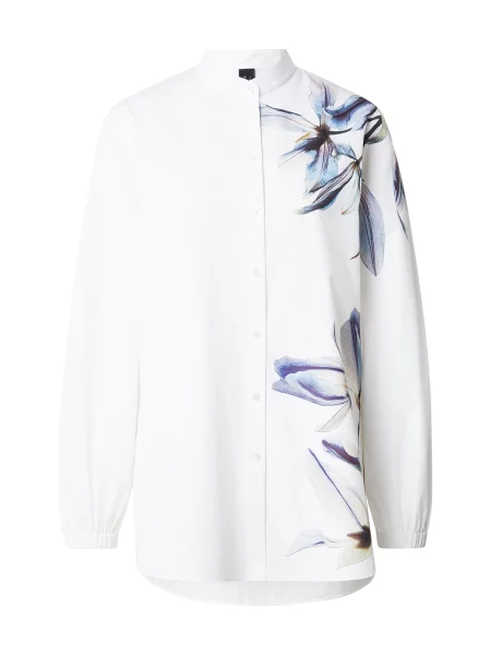 Marc Cain Bluză albastru / albastru deschis / mov deschis alb