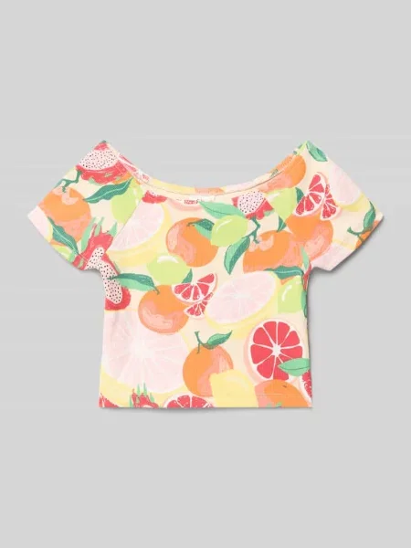 T-shirt o kroju regular fit z Mieszanka bawełny S.oliver Red Label różowa