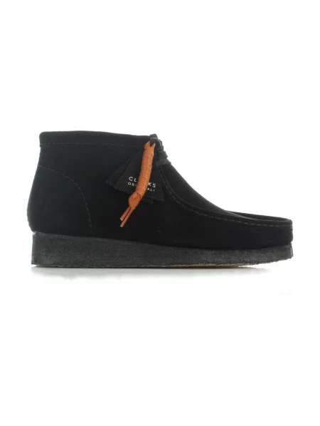 Półbuty Clarks zamszowe czarne