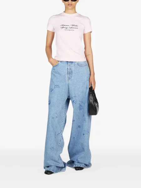 Тениска Vetements розово