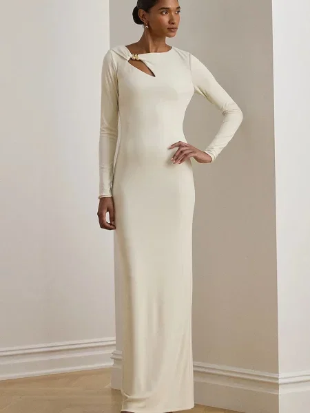 Lauren Ralph Lauren Rochie de seară crem bej