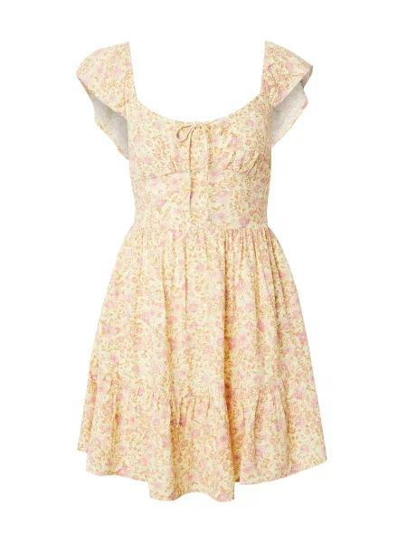 BILLABONG Rochie SWEET BOUQUET maro / deschis / lila / roz pastel galben