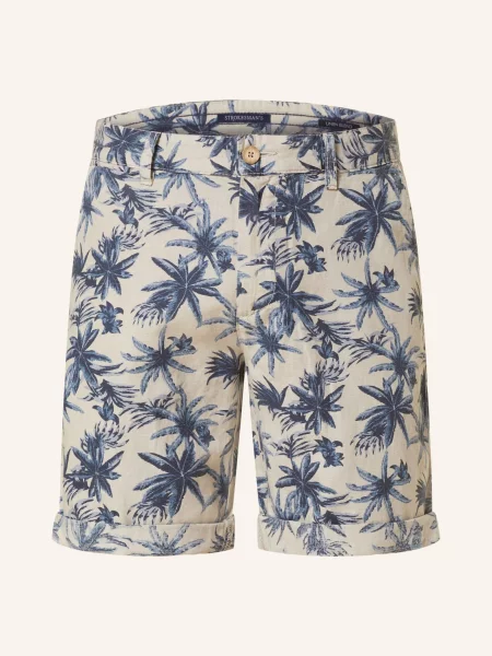 Strokesman's Šortky Slim Fit Se Lnem světle hnědá modrá