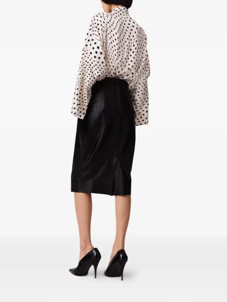 Bluză Stella Mccartney cu funde cu buline alb