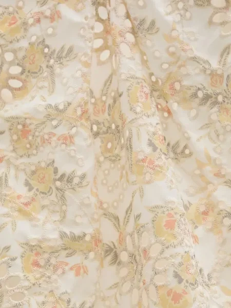 Rochie maxi Bardot cu model floral de costum
