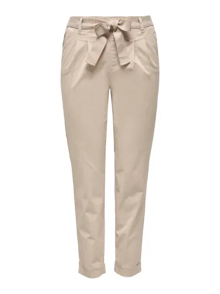 Only Petite Hlače z naborki ONLRITA-EVELYN pesek