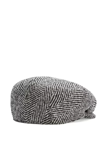 Căciulă Dolce & Gabbana cu model herringbone negru