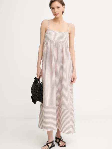 IBlues rochie de vară din in ORDINE bej