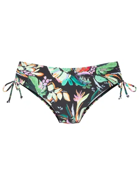 VENICE BEACH Slip costum de baie verde jad / lila / portocaliu negru