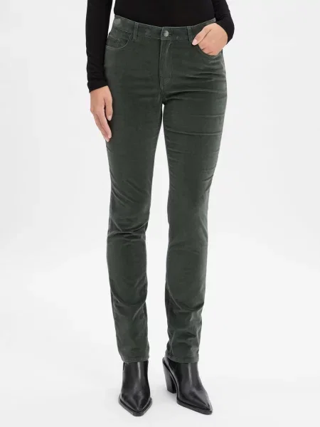 BRAX Aksamitne spodnie Mary Kobiety jednolity 18 zielony