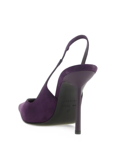 Pantofi cu toc Le Silla din piele de oaie violet