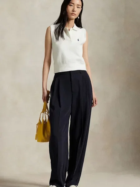 Polo Ralph Lauren kamizelka z bawełną biała