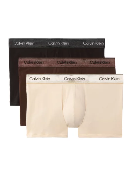 Calvin Klein Underwear Boxeri bej deschis / ciocolatiu / negru alb