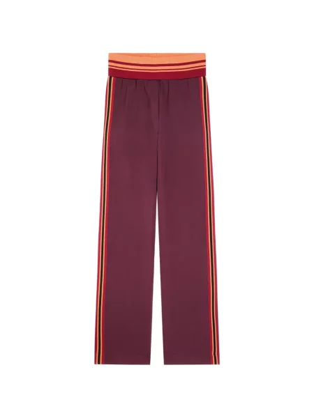 Pantaloni Dries Van Noten din jerseu alergare violet