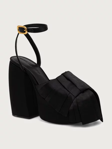 MARC JACOBS sandale cu THE BOW PLATFORM HEEL negru